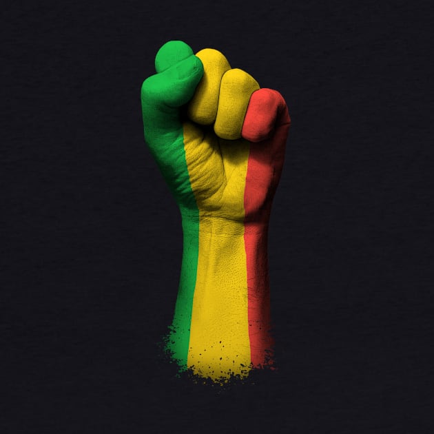 Flag of Mali on a Raised Clenched Fist by jeffbartels